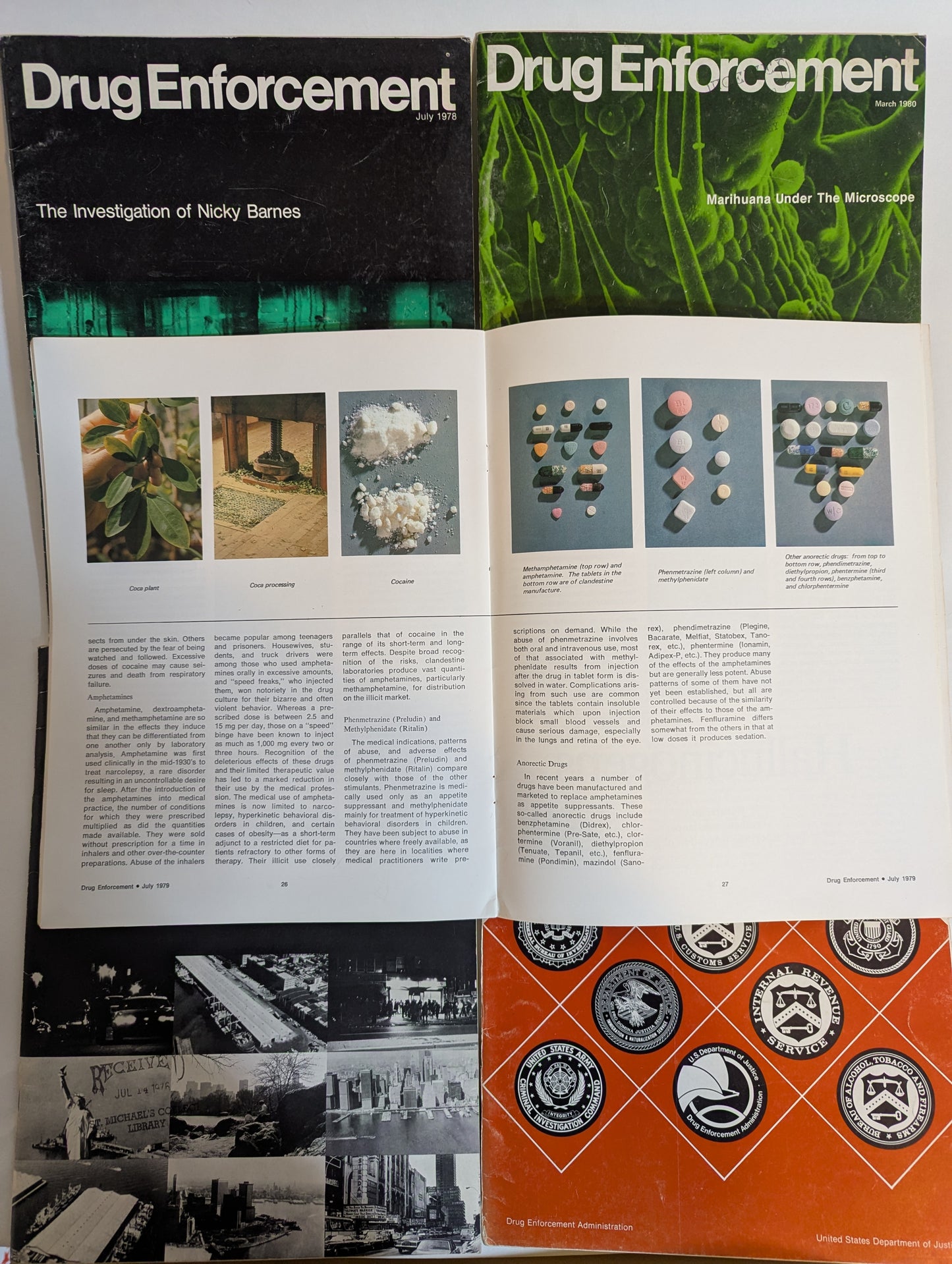 Drug Enforcement Magazine [Spring 1976; July 1978; September 1978; July 1979 and March 1980]