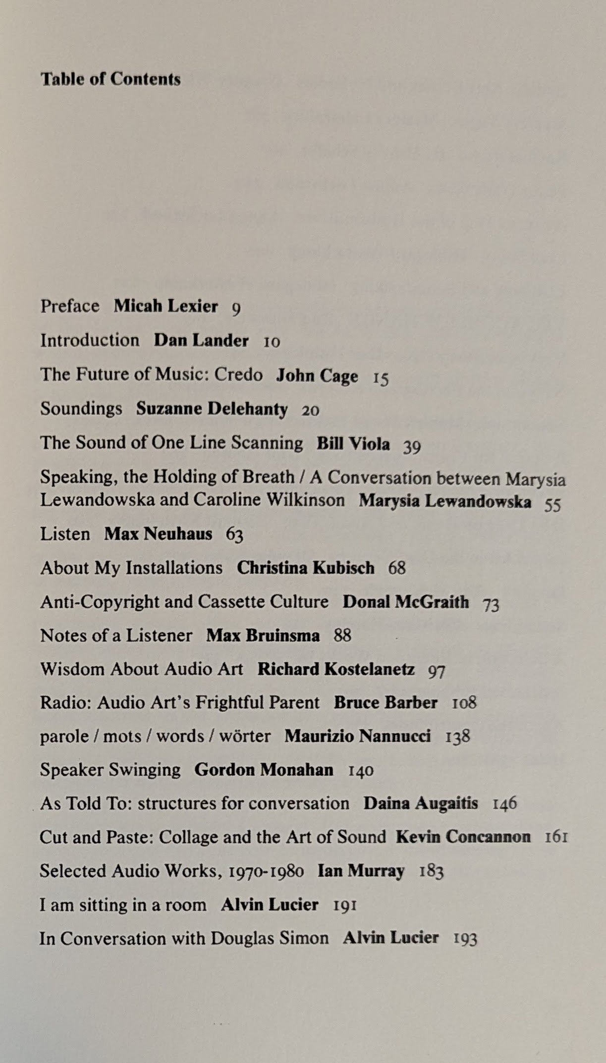 Sound by Artists [Anthology]