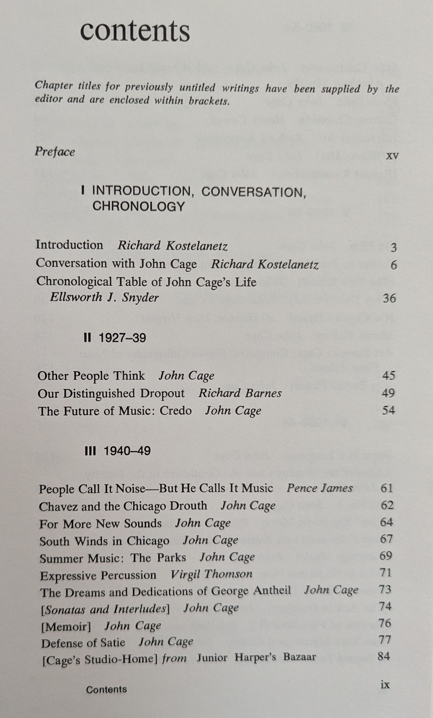 John Cage: An Anthology [Ed. Richard Kostelanetz]