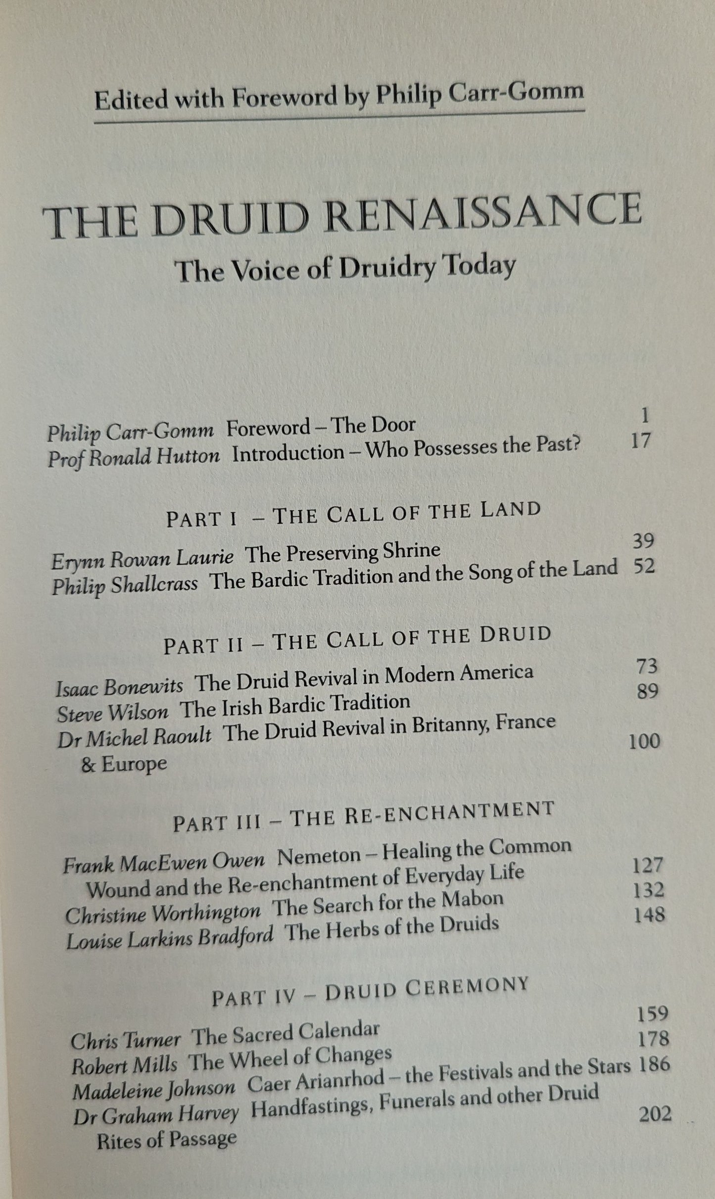 The Druid Renaissance [Ed. Philip Carr-Gomm]