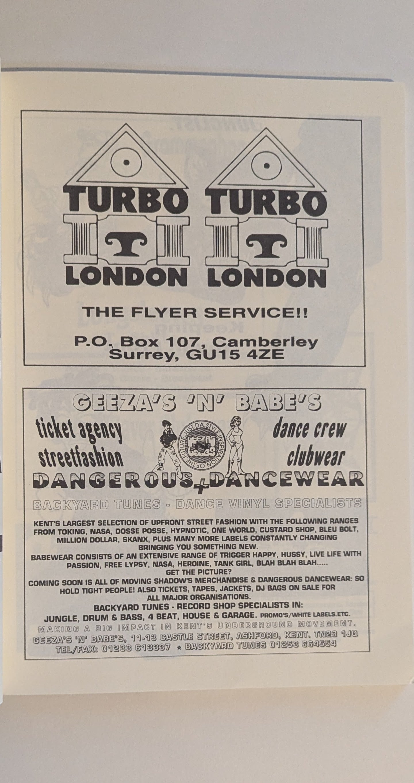 Archivio: Record Store Ads & Paper Ephemera from Rave Fanzines of the Early 90s