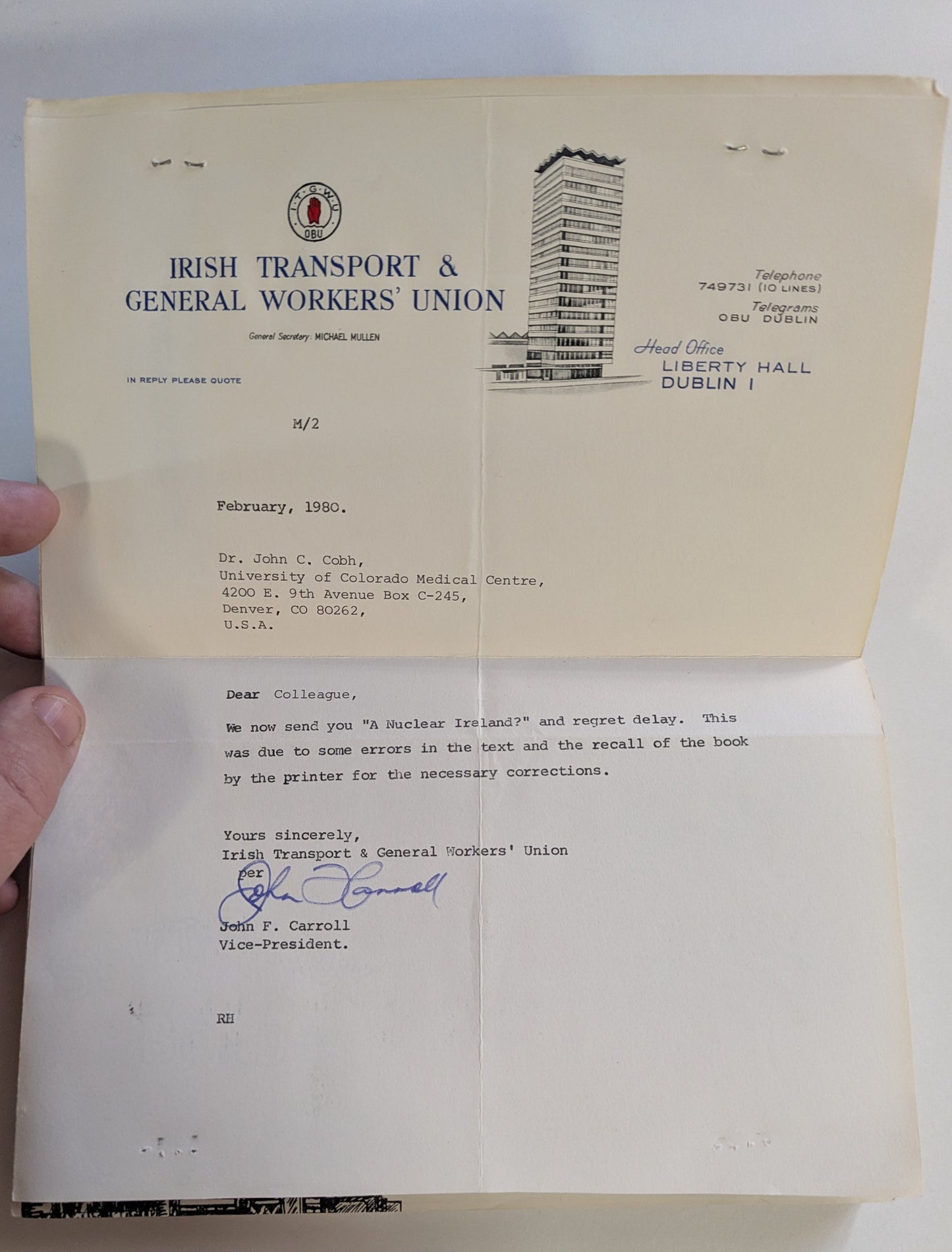 A Nuclear Ireland? [Ed. J.F. Caroll and Dr. P.K. Kelly]