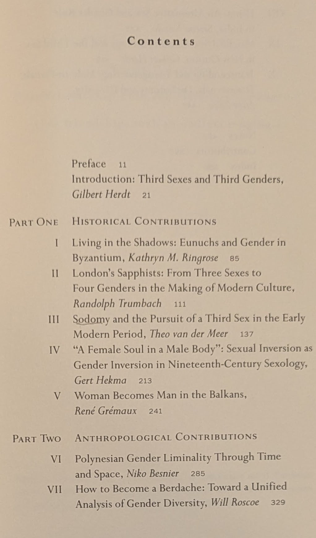 Third Sex Third Gender [Ed. Gilbert Herdt]